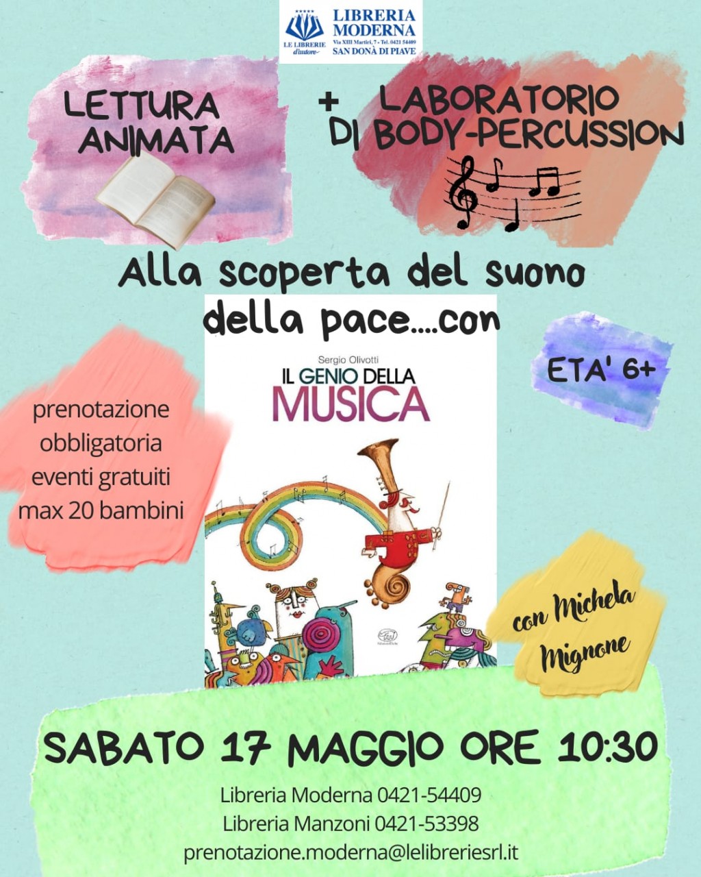 LABORATORIO "IL GENIO DELLA MUSICA" ETA' 6+ LIBRERIA MODERNA