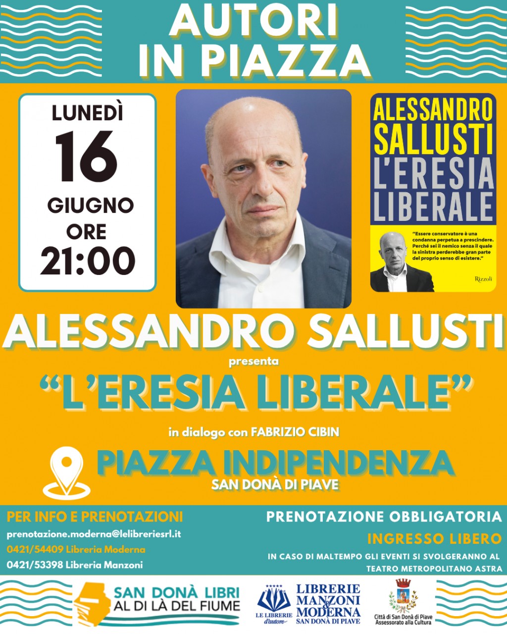 AUTORI IN PIAZZA - ALESSANDRO SALLUSTI - 16 GIUGNO